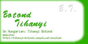 botond tihanyi business card